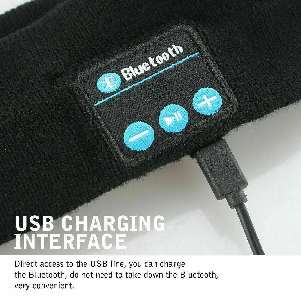 Wireless Sleep Earphone Headphone Headband Sports Bluetooth 5.0 with Stereo Mic - AllTech