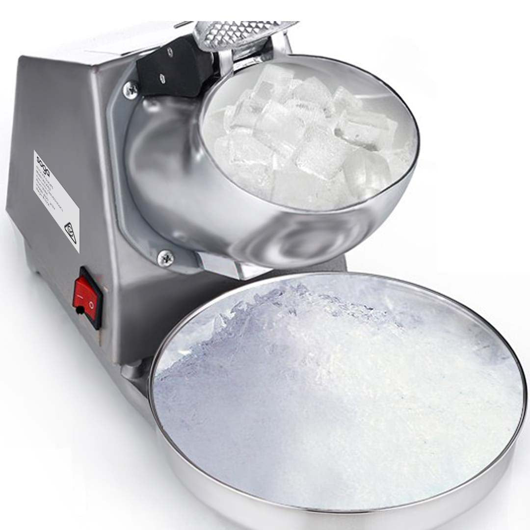 Dual Blade Ice Shaver Electric Stainless Steel Ice Crusher Slicer Machine Commercial