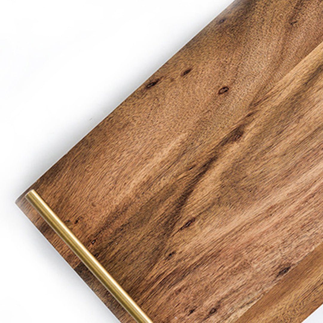 36cm Brown Rectangle Wooden Acacia Food Serving Tray Charcuterie Board Centerpiece Home Decor - AllTech