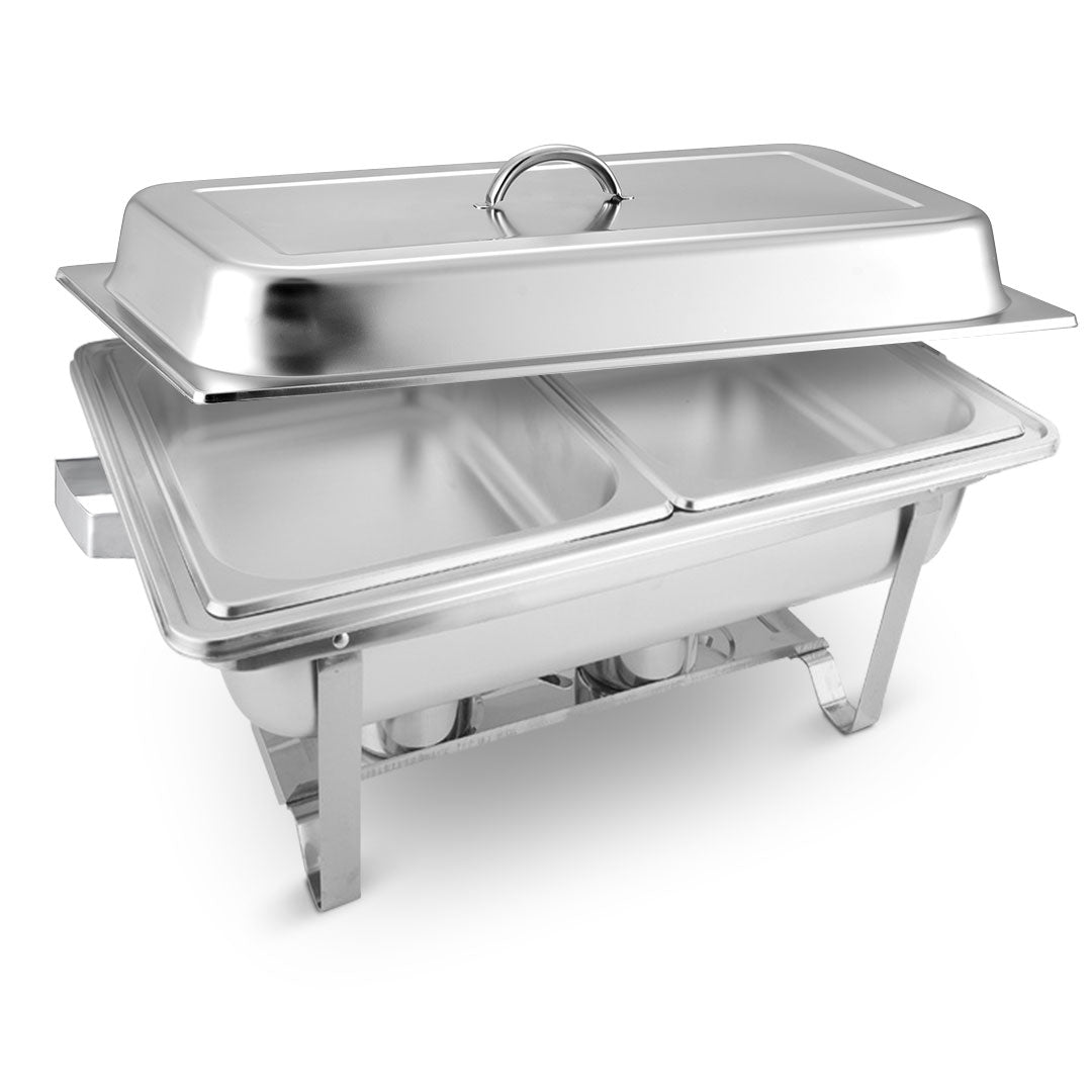 4.5L Dual Tray Stainless Steel Chafing Food Warmer Catering Dish - AllTech