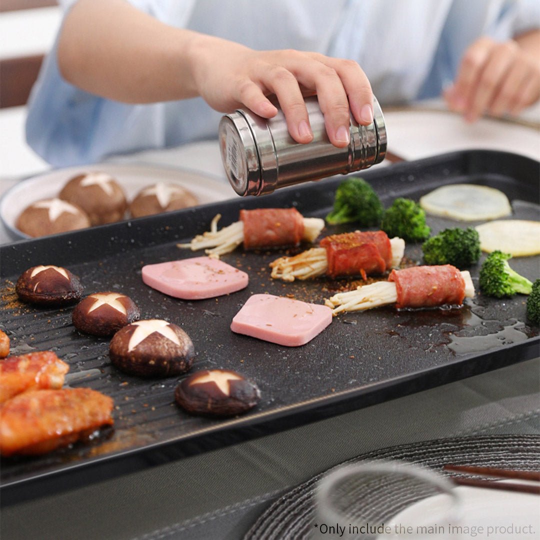 48cm Electric BBQ Grill Teppanyaki Tough Non-stick Surface Hot Plate Kitchen 3-5 Person - AllTech