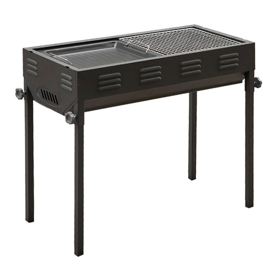 66cm Portable Folding Thick Box-Type Charcoal Grill for Outdoor BBQ Camping - AllTech