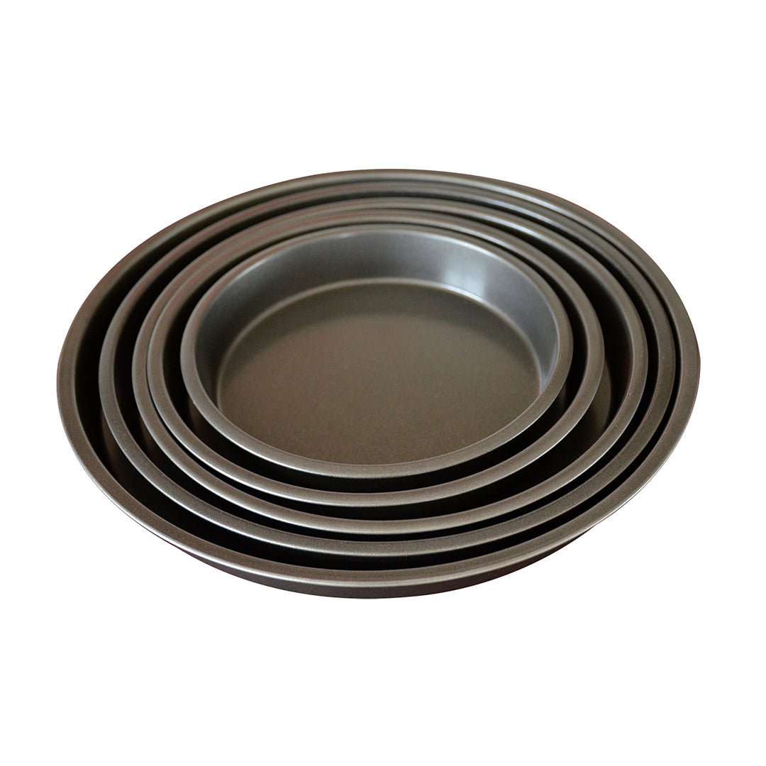 7-inch Round Black Steel Non-stick Pizza Tray Oven Baking Plate Pan - AllTech