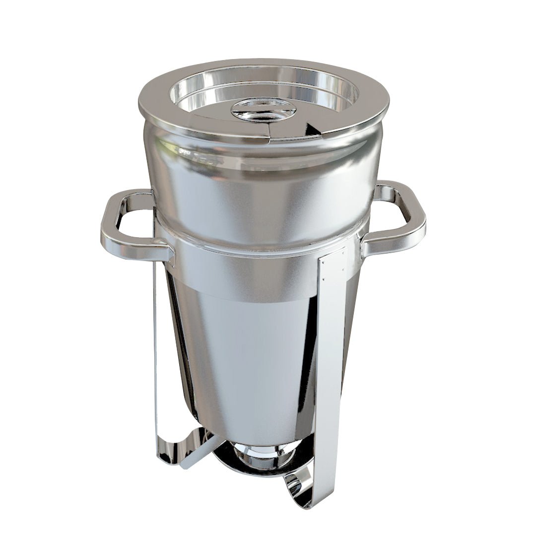 7L Round Stainless Steel Soup Warmer Marmite Chafer Full Size Catering Chafing Dish - AllTech
