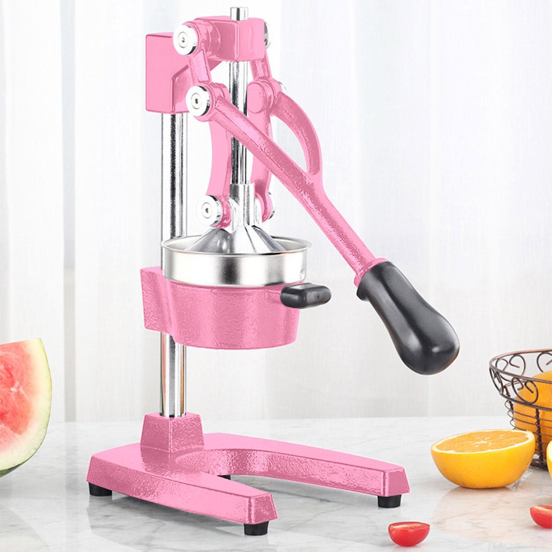 Commercial Manual Juicer Hand Press Juice Extractor Squeezer Orange Citrus Pink - AllTech