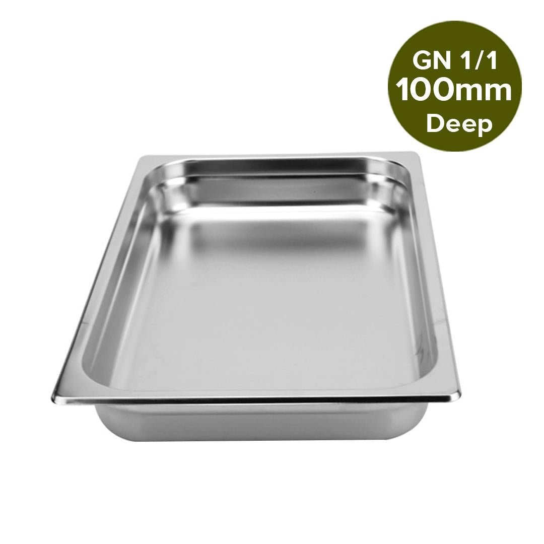Gastronorm GN Pan Full Size 1/1 GN Pan 10cm Deep Stainless Steel Tray - AllTech