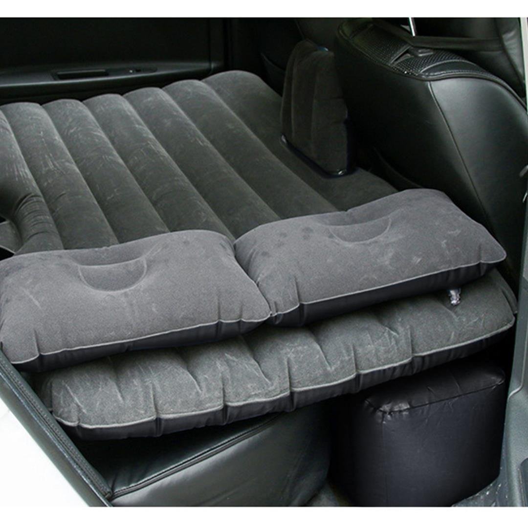 Inflatable Car Mattress Portable Travel Camping Air Bed Rest Sleeping Bed Grey - AllTech