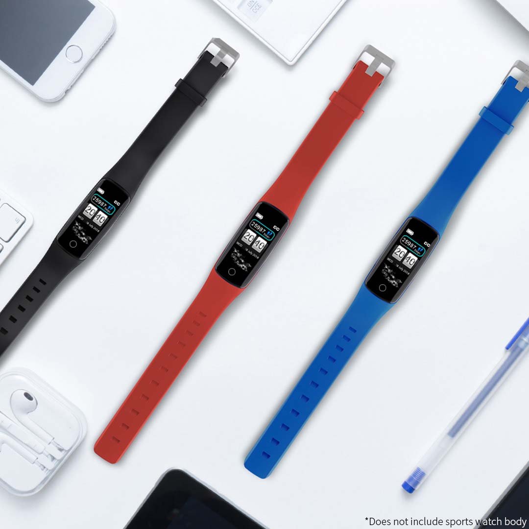 Smart Watch Compatible Strap Adjustable Replacement Wristband Bracelet Black - AllTech