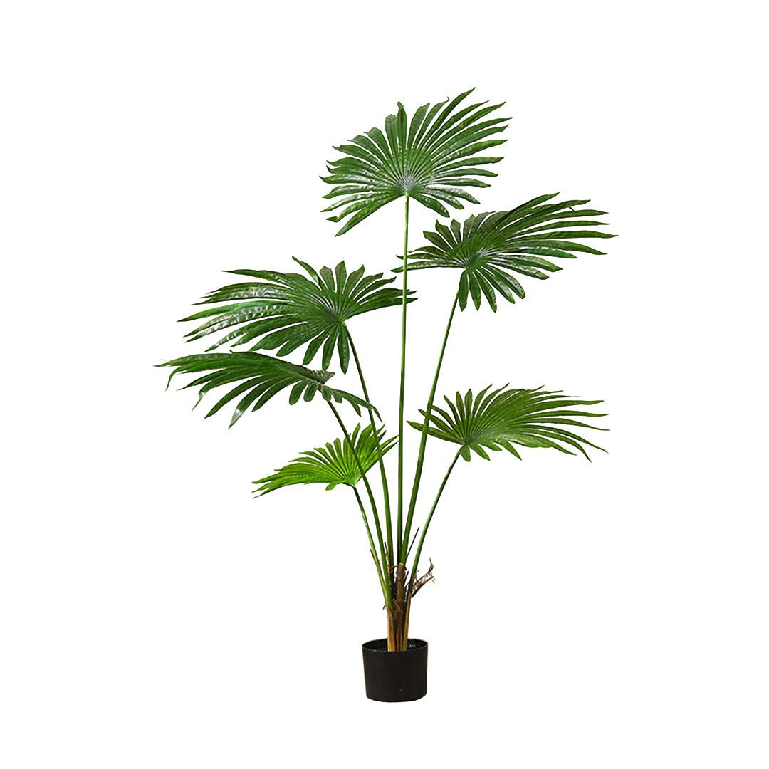 SOGA 120cm Artificial Natural Green Fan Palm Tree Fake Tropical Indoor Plant Home Office Decor - AllTech