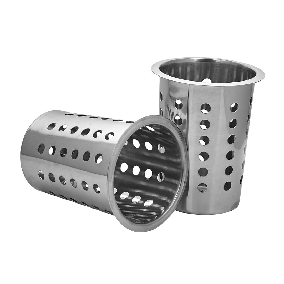 SOGA 18/10 Stainless Steel Commercial Conical Utensils Square Cutlery Holder with 4 Holes - AllTech