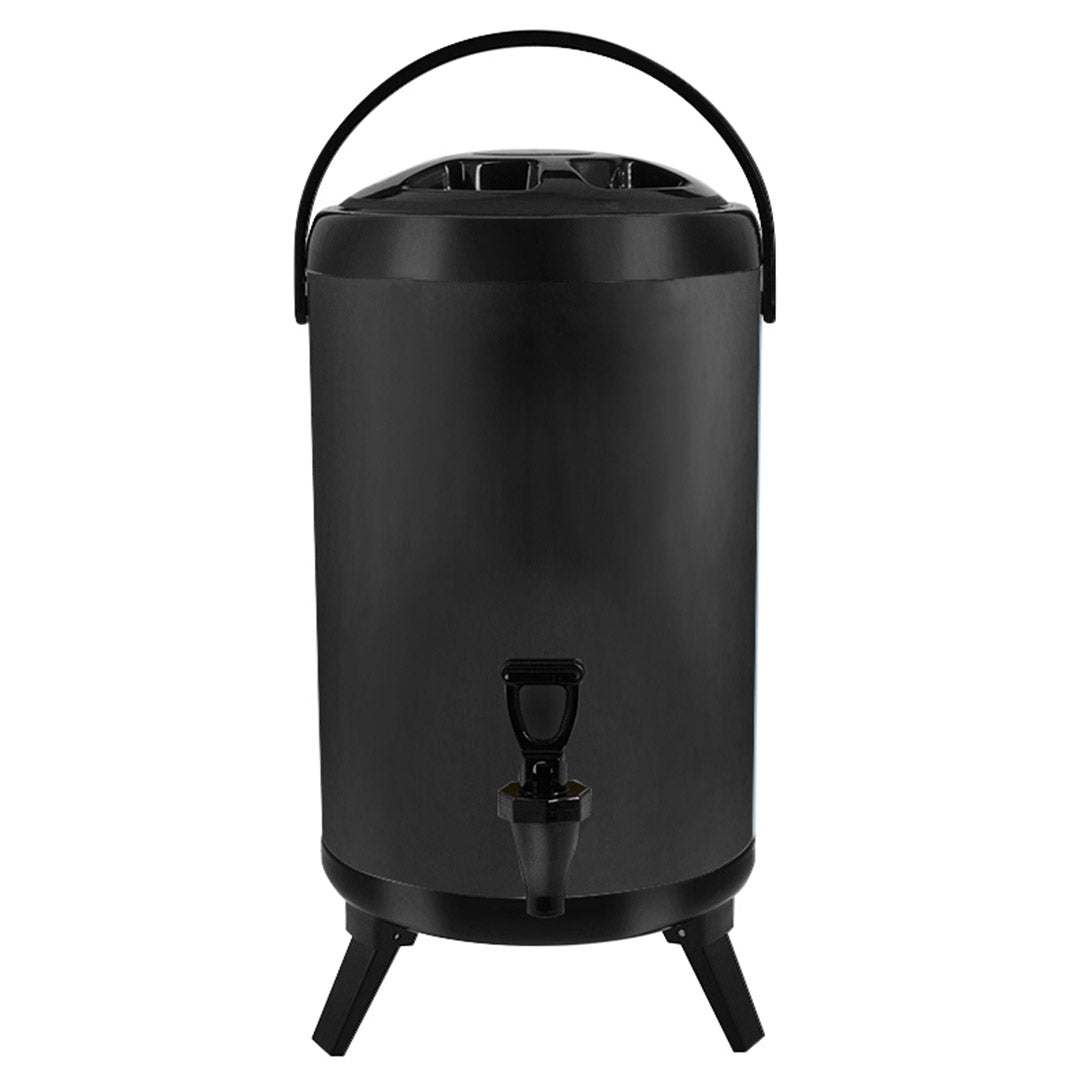 SOGA 18L Stainless Steel Insulated Milk Tea Barrel Hot and Cold Beverage Dispenser Container with Faucet Black - AllTech