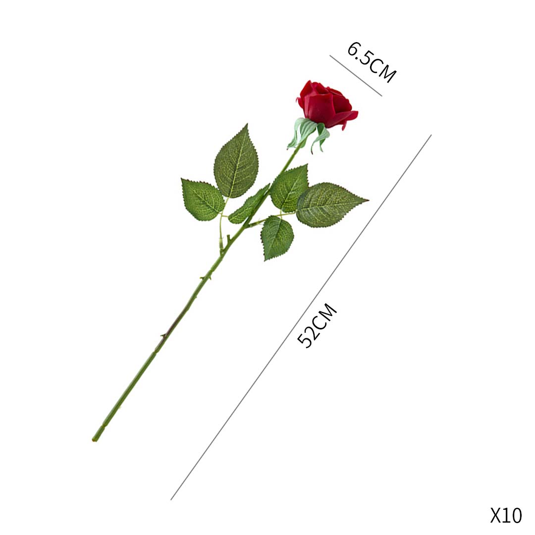 SOGA 20pcs Artificial Silk Flower Fake Rose Bouquet Table Decor Red - AllTech