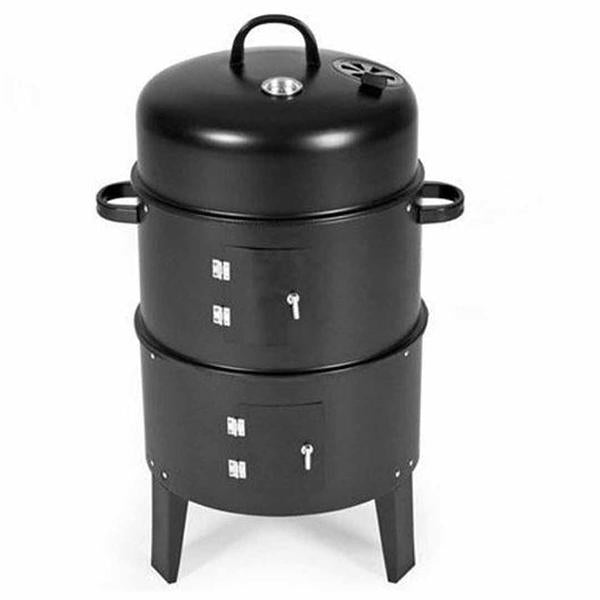 SOGA 3 In 1 Barbecue Smoker Outdoor Charcoal BBQ Grill Camping Picnic Fishing - AllTech