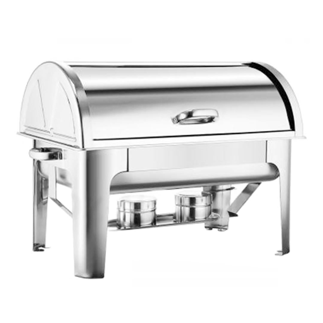 SOGA 3L Triple Tray Stainless Steel Roll Top Chafing Dish Food Warmer - AllTech