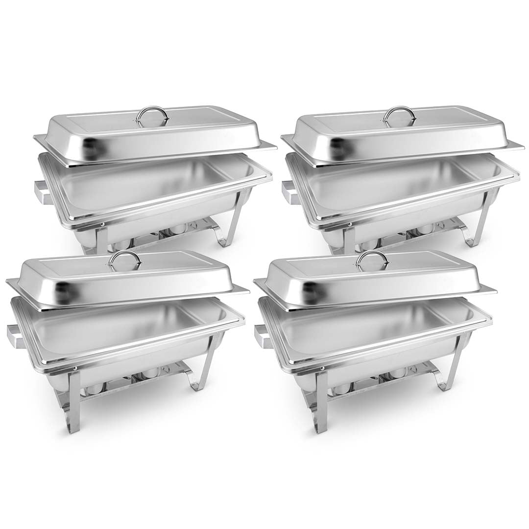 SOGA 4X Stainless Steel Chafing Food Warmer Catering Dish 9L Full Size - AllTech