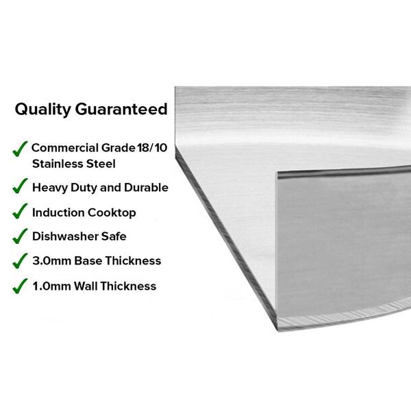 SOGA 60cm Top Grade Stockpot Lid Stainless Steel Stock pot Cover - AllTech
