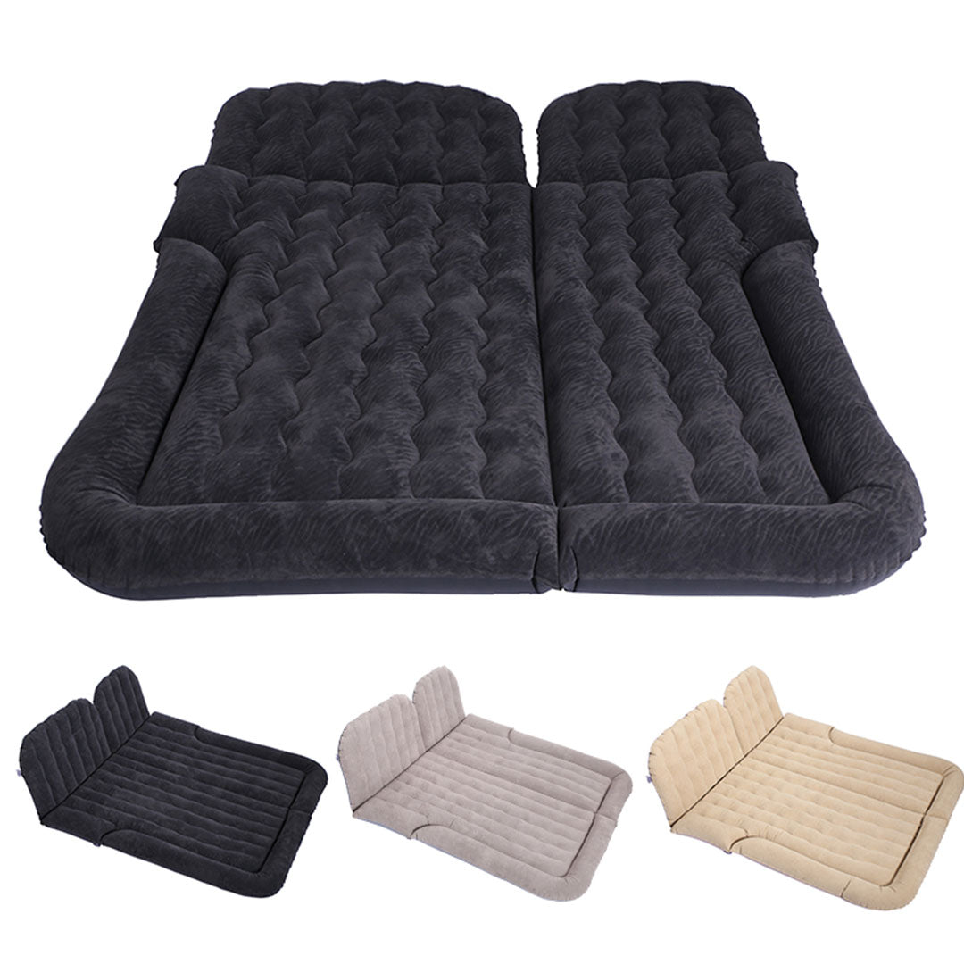 SOGA Black Inflatable Car Boot Mattress Portable Camping Air Bed Travel Sleeping Essentials - AllTech