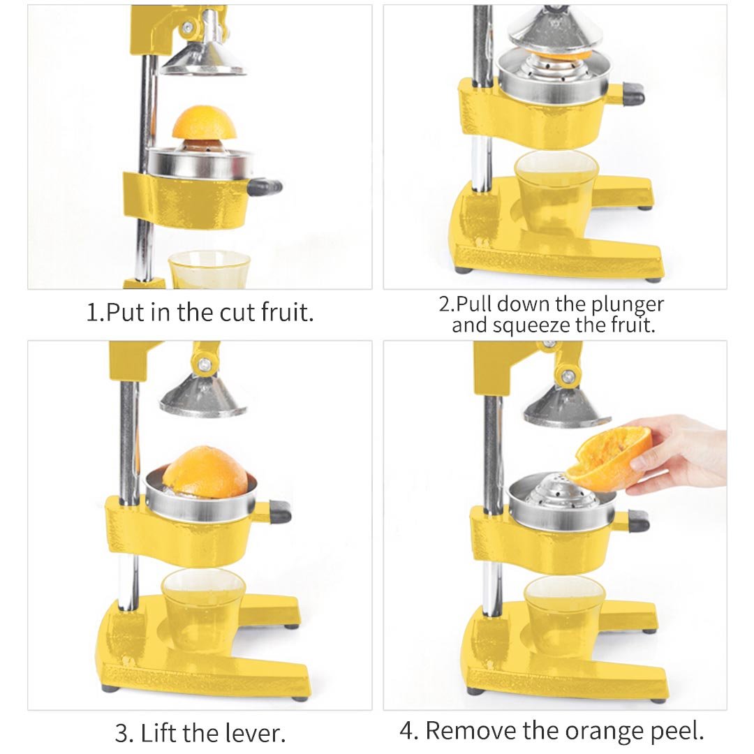 SOGA Commercial Manual Juicer Hand Press Juice Extractor Squeezer Orange Citrus Yellow - AllTech