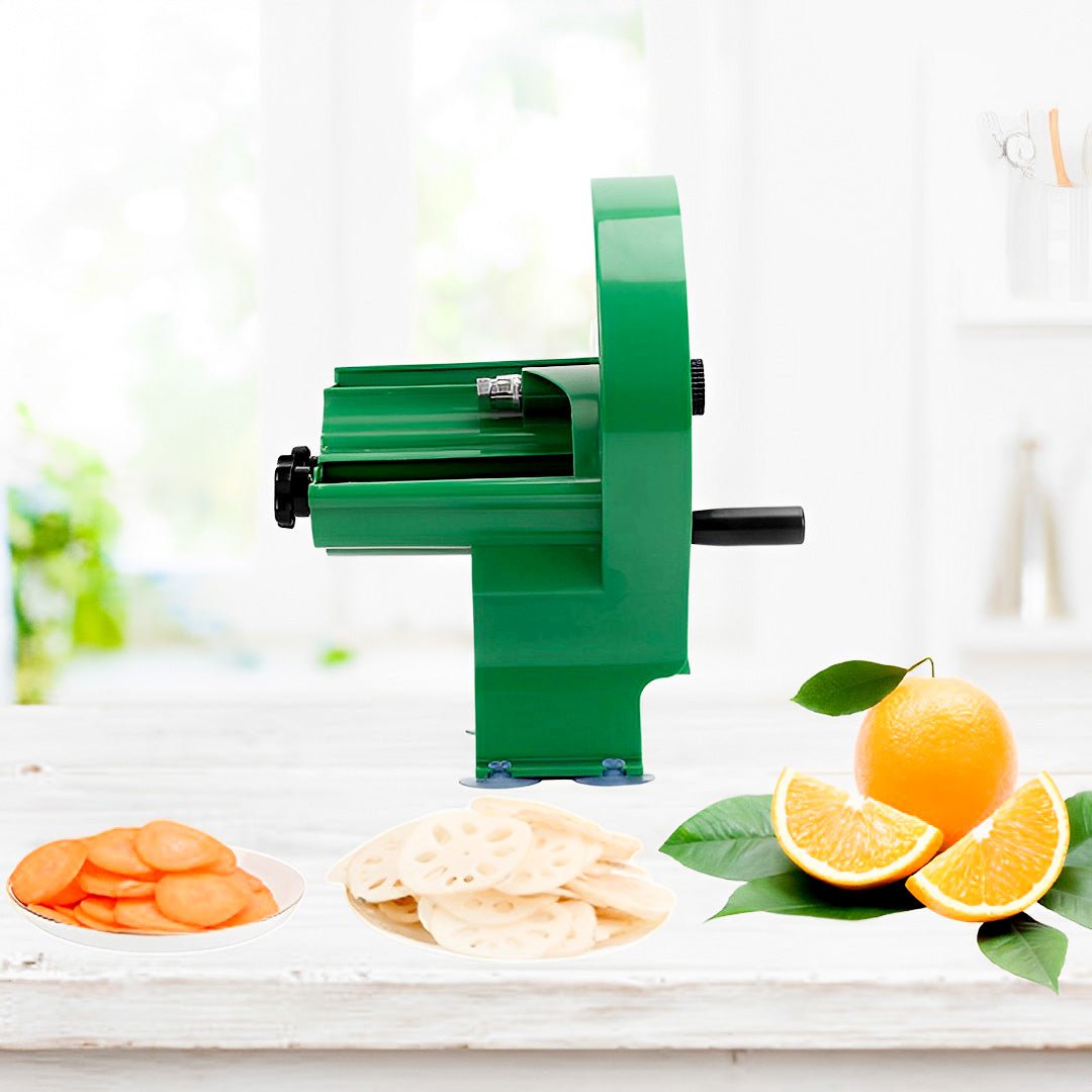 SOGA Commercial Manual Vegetable Fruit Slicer Kitchen Cutter Machine Green - AllTech