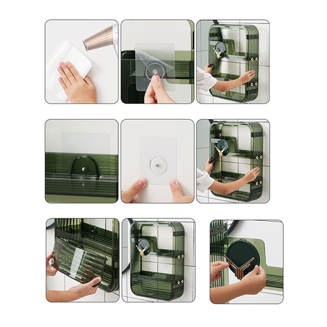 SOGA Green Multi Tier Cosmetic Storage Rack Bathroom Vanity Tray Display Stand Organiser - AllTech
