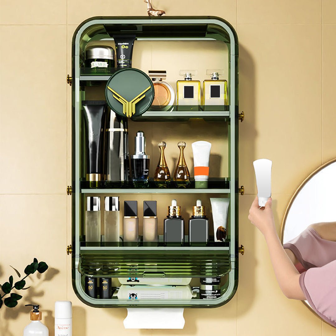 SOGA Green Multi Tier Cosmetic Storage Rack Bathroom Vanity Tray Display Stand Organiser - AllTech