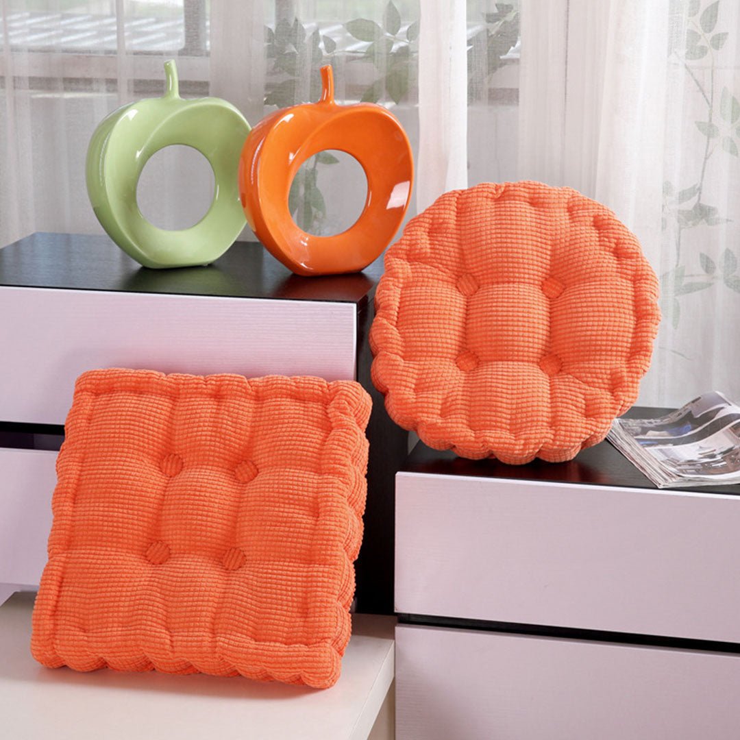 SOGA Orange Round Cushion Soft Leaning Plush Backrest Throw Seat Pillow Home Office Decor - AllTech