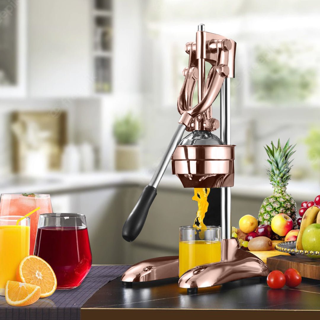 SOGA Stainless Steel Manual Juicer Hand Press Juice Extractor Squeezer Lemon Orange Citrus Gold - AllTech