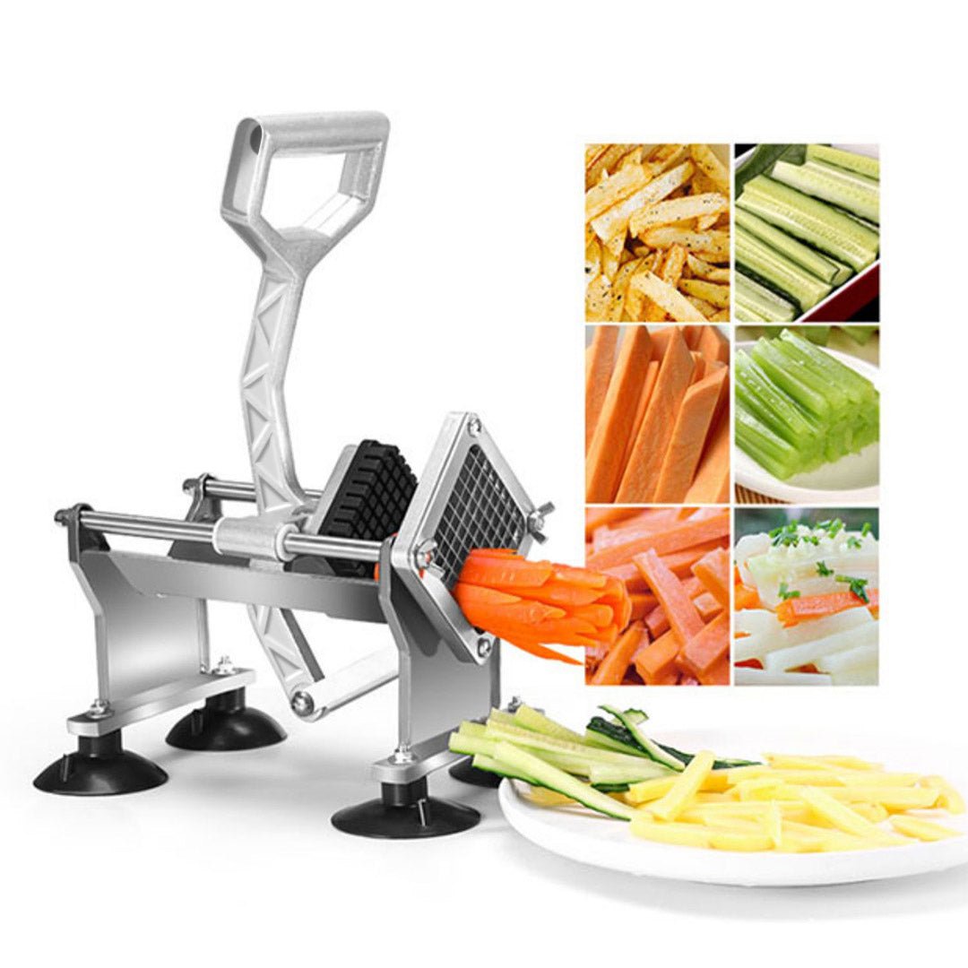 SOGA Stainless Steel Potato Cutter Commercial-Grade French Fry and Fruit/Vegetable Slicer with 3 Blades - AllTech