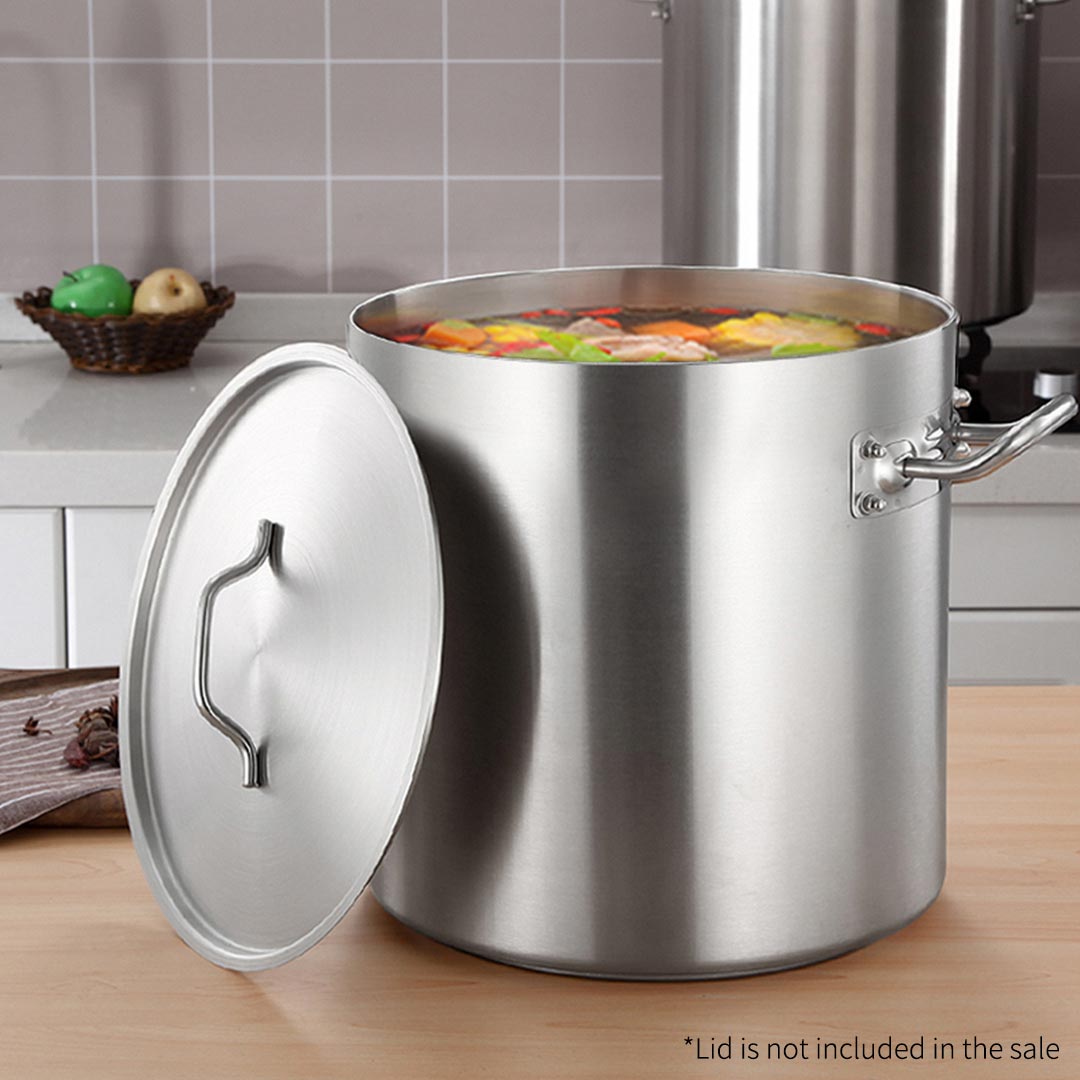 SOGA Stock Pot 170L Top Grade Thick Stainless Steel Stockpot 18/10 Without Lid - AllTech