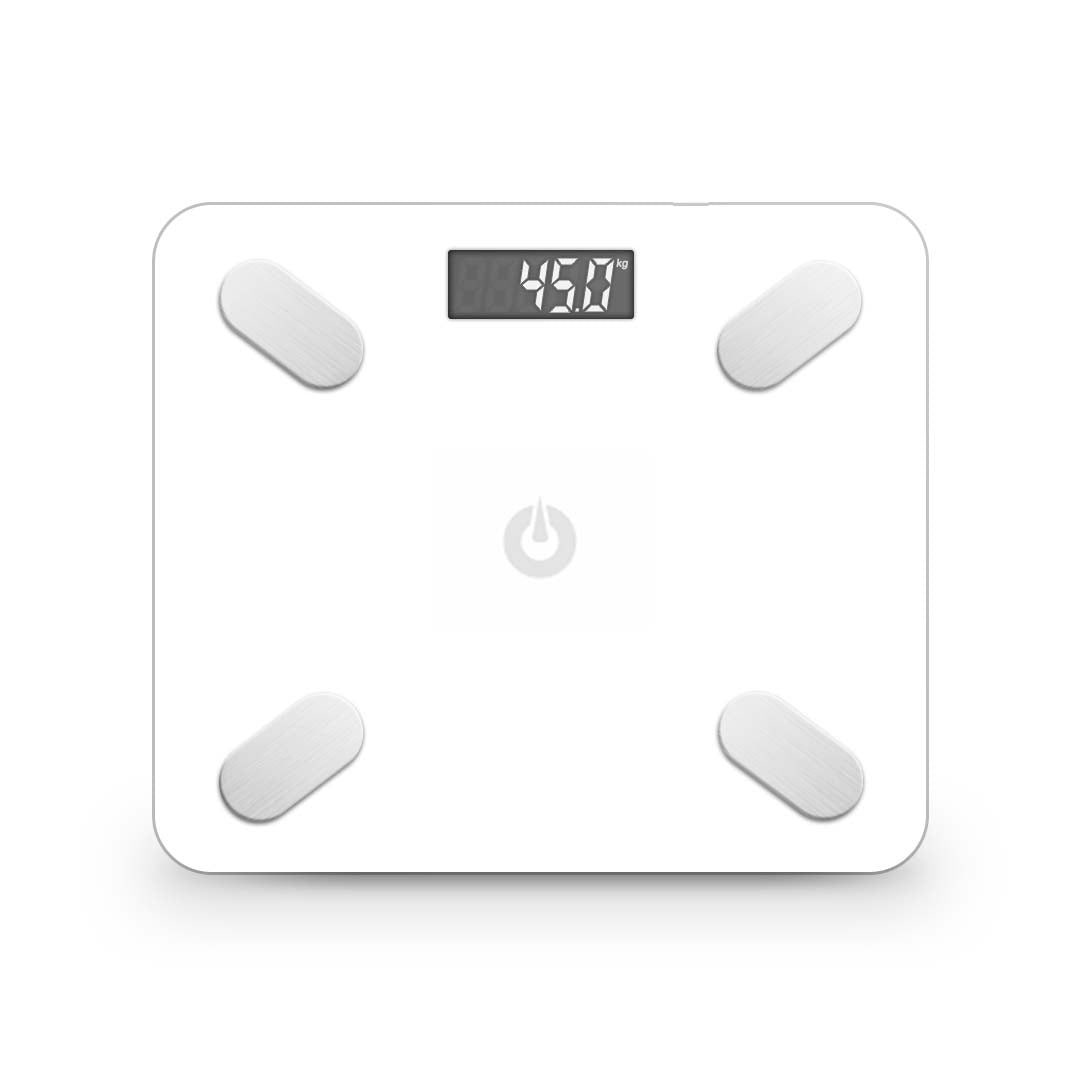 Wireless Bluetooth Digital Body Fat Scale Bathroom Weighing Scales Health Analyzer Weight White - AllTech